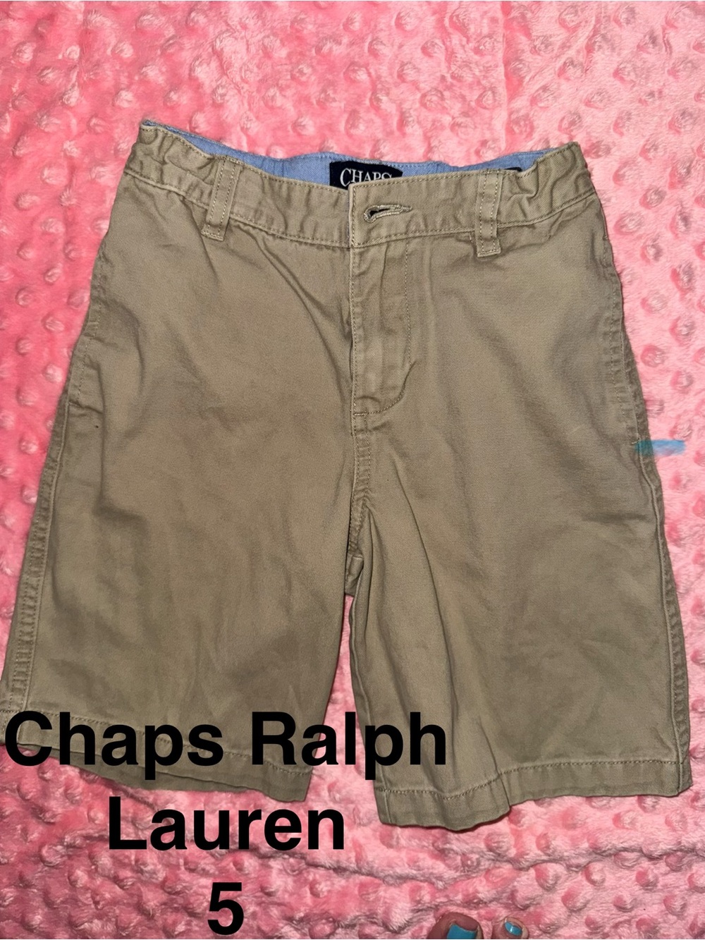 Chaps Boys' Khaki Flat-Front Cotton Shorts - Khaki